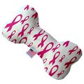 Mirage Pet Products Pink Ribbons 8 in. Stuffing Free Bone Dog Toy 1329-SFTYBN8